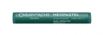 PASTEL A L\'HUILE NEOPASTEL CARAN D\'ACHE BLEU VERDATRE