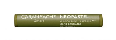 PASTEL A L\'HUILE NEOPASTEL CARAN D\'ACHE OLIVE BRUNATRE