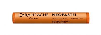 PASTEL A L\'HUILE NEOPASTEL CARAN D\'ACHE ROUGE-ORANGE