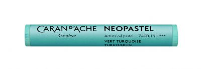 PASTEL A L\'HUILE NEOPASTEL CARAN D\'ACHE TURQUOISE VERT