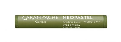 PASTEL A L\'HUILE NEOPASTEL CARAN D\'ACHE VERT RESEDA