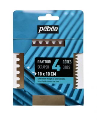 PEIGNE GRATTOIR 4 C�T�S 10X10CM PEBEO