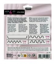 PEIGNE GRATTOIR 4 CÔTÉS 15X15CM PEBEO