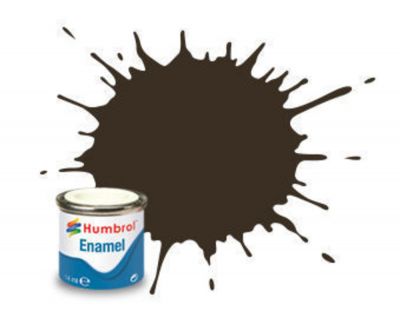 PEINTURE �MAIL HUMBROL ENAMEL 10 - SERVICE BROWN - GLOSS - (14ML)