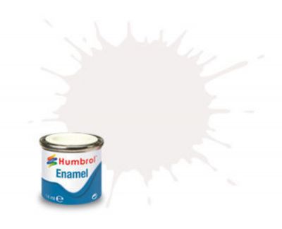PEINTURE �MAIL HUMBROL ENAMEL 130 - WHITE - SATIN - (14ML)