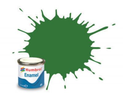 PEINTURE �MAIL HUMBROL ENAMEL 131 - MID GREEN - SATIN - (14ML)