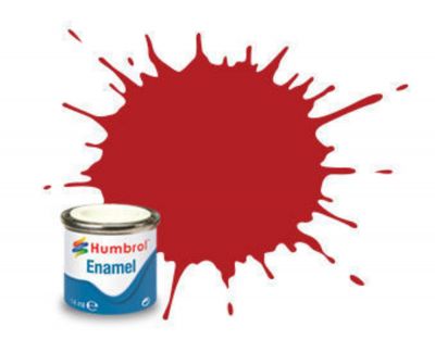 PEINTURE �MAIL HUMBROL ENAMEL 153 - INSIGNIA RED - MATT - (14ML)