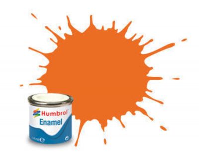 PEINTURE �MAIL HUMBROL ENAMEL 18 - ORANGE - GLOSS - (14ML)