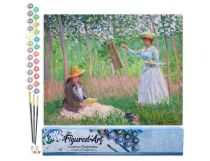PEINTURE N° TOILE FIGURE D\'ART 40X50 DANS LES BOIS DE GIVERNY