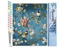 PEINTURE N° TOILE FIGURE D\'ART 40X50 FLEURS ET OISEAUX