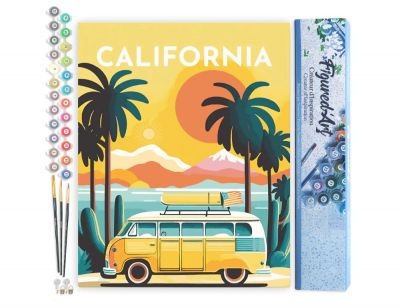 PEINTURE N� TOILE FIGURE D\'ART 40X50 POSTER VINTAGE CALIFORNIE