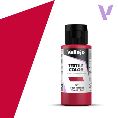 PEINTURE TEXTILE COLOR METALLIC RED 60 ML