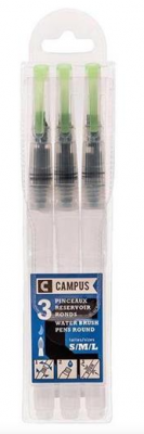 POCHETTE 3 PINCEAUX RESERVOIR CAMPUS MANCHES COURTS RONDS