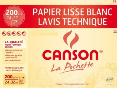 POCHETTE CANSON LAVIS TECHNIQUE 24X32 200G