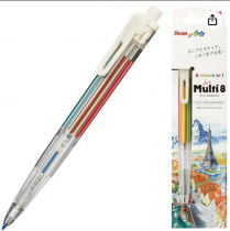 POCHETTE PORTE-MINES CRAYONS DE COULEUR ART MULTI 8 PENTEL