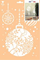 POCHOIR A4 BOULES DE NOEL