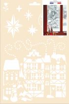 POCHOIR A4 VILLAGE DE NOEL