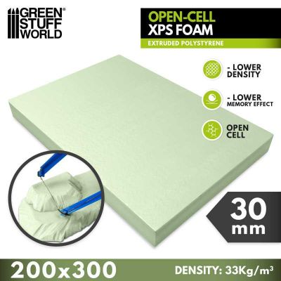Polystyr�ne extrud� XPS 30 mm - Cellules ouvertes 20 x 30 cm