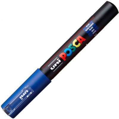 POSCA POINTE CONIQUE EXTRA FINE 0.7-1MM BLEU FONCE