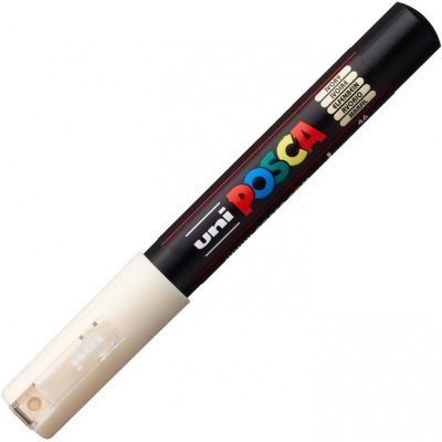 POSCA POINTE CONIQUE EXTRA FINE 0.7-1MM IVOIRE