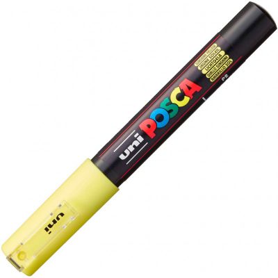 POSCA POINTE CONIQUE EXTRA FINE 0.7-1MM JAUNE SOLEIL