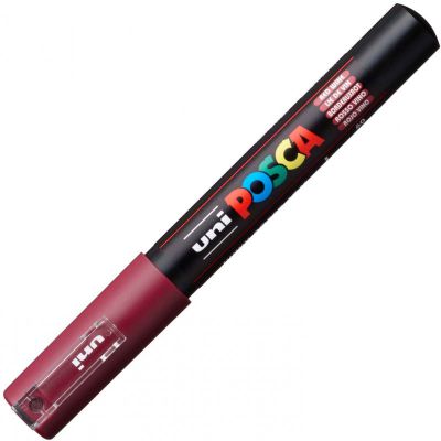 POSCA POINTE CONIQUE EXTRA FINE 0.7-1MM LIE DE VIN
