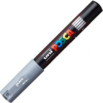 POSCA POINTE CONIQUE EXTRA FINE 1MM GRIS