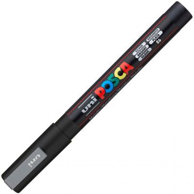 POSCA POINTE FINE 0.9-1.3MM ARGENT