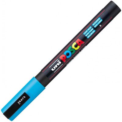 POSCA POINTE FINE 0.9-1.3MM BLEU CLAIR