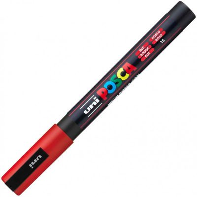 POSCA POINTE FINE 0.9-1.3MM ROUGE