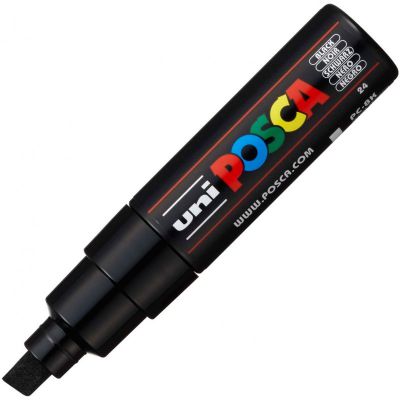 POSCA POINTE LARGE BISEAUTEE 8MM NOIR