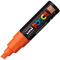 POSCA POINTE LARGE BISEAUTEE 8MM ORANGE FONCE