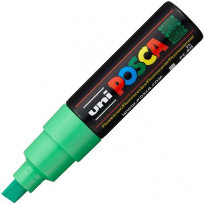 POSCA POINTE LARGE BISEAUTEE 8MM VERT FLUO