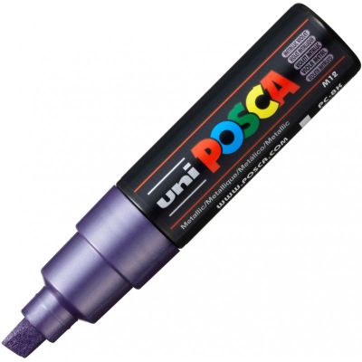 POSCA POINTE LARGE BISEAUTEE 8MM VIOLET METAL