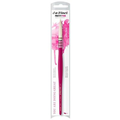 PRETTY PINK EDITION pinceau pour aquarelle, fibres synth�tiques ondul�es blanches