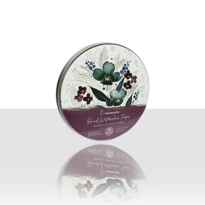 ROUND WATERCOLOUR PAPER Expression 300 g/m� 100% Coton, grain fin, 30 feuilles