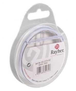 RUBAN 3MM ORGANDI X10M BLANC