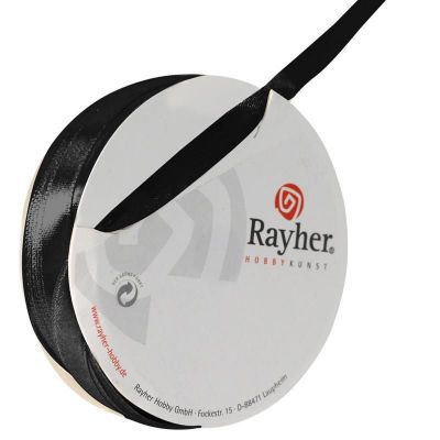 RUBAN SATIN 7MM NOIR
