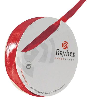 RUBAN SATIN 7MM ROUGE