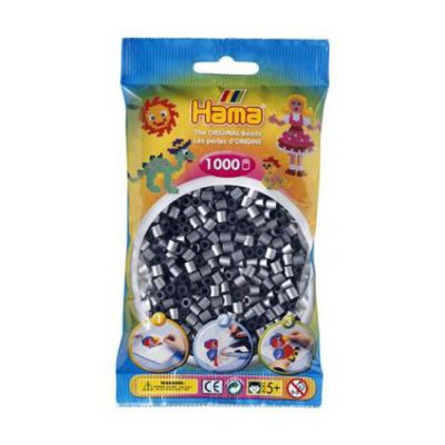 SACHET 1000 PERLES GRIS METAL