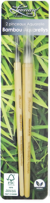 SET 2 PINCEAUX BAMBOU AQUARELLYS S�RIE 701 LEONARD