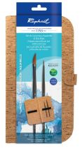 SET 2 PINCEAUX RAPHAEL IMITATION KOLINSKY AVEC &Eacute;TUI EN LIEGE - NOUVEAU !