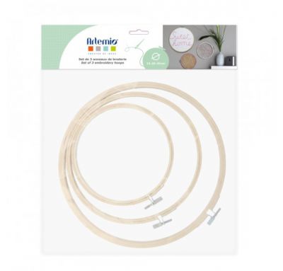 SET 3 ANNEAUX DE BRODERIE