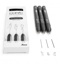 SET 3 COPIC MULTILINER BLACK FINE