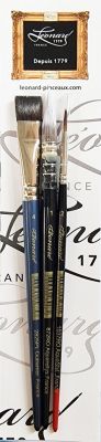 SET 3 PINCEAUX AQUARELLE \ LE COMPLET\  2825 PLAT N�4, 872 RO N�1 et 1037 RO N�2 LEONARD