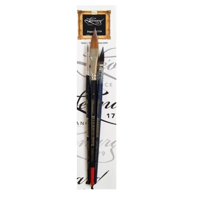 SET 3 PINCEAUX AQUARELLE LEONARD \ LE FLORAL\ 