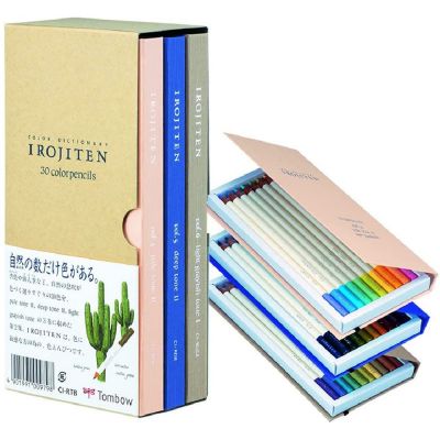 SET 30 CRAYONS DE COULEURS IROJITEN WOODLANDS