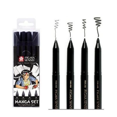 SET 4 PIGMA SENSEI MICRON MANGA