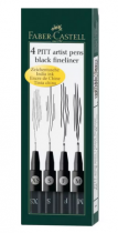 SET 4 PITT BLACK FINELINER