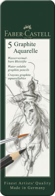 SET 5 CRAYONS GRAPHITE AQUARELLE FABER CASTELL